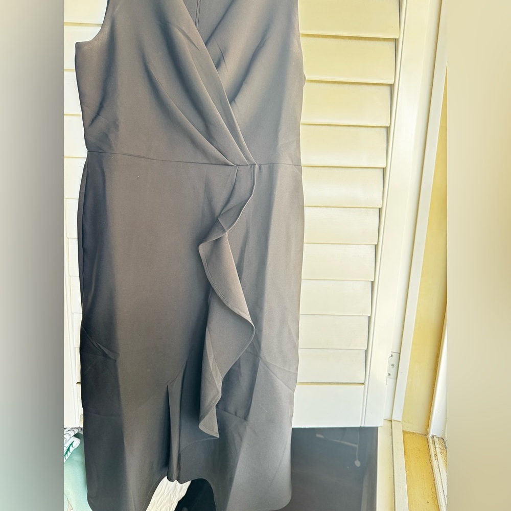 Anne Klein Black Asymmetrical Dress - Picture 2 of 5